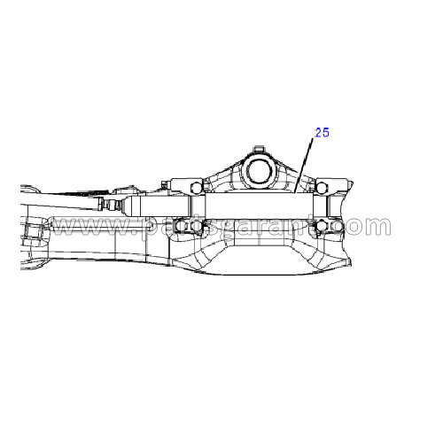 Steering cylinder front axle Caterpillar 428 E