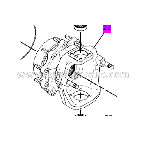 Right hub Caterpillar 434E