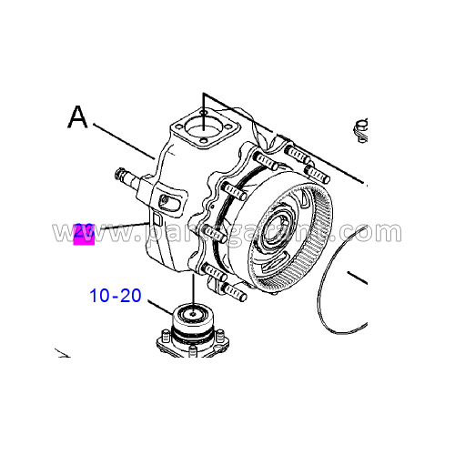 Left hub Caterpillar 434E