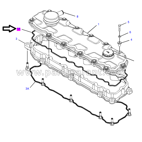 Valve cover gasket 1 Caterpillar 325D