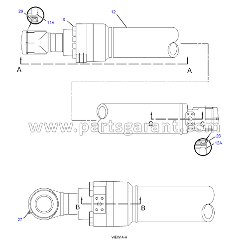 Stick hydraulic cylinder 1 Caterpillar 325D