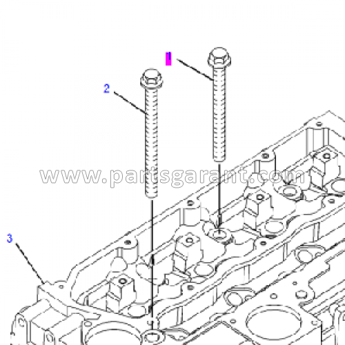 Cylinder head bolt (137 mm) Caterpillar 428 E