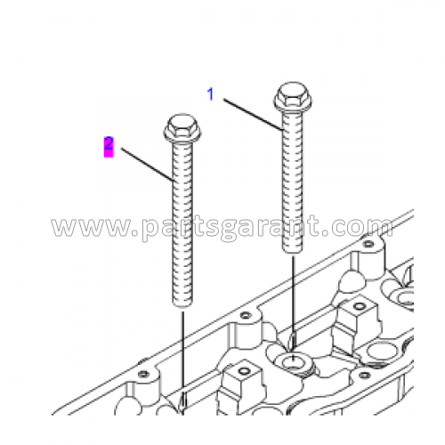 Cylinder head bolt (162 mm) Caterpillar 428 E