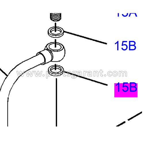 Caterpillar 428 E turbocharger tube gasket