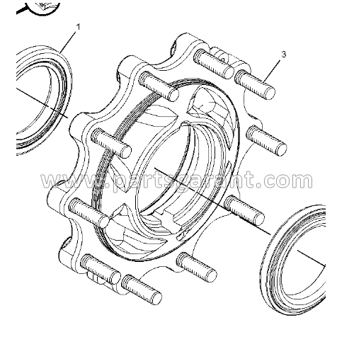 Rear hub assembly Caterpillar 428 E