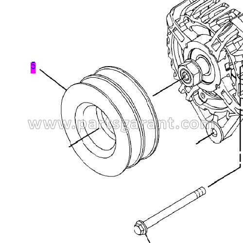 Alternator pulley Caterpillar 428 E