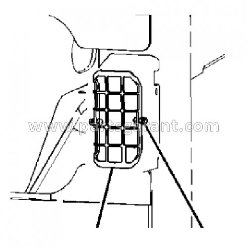 Caterpillar 434E Tail Light Protection