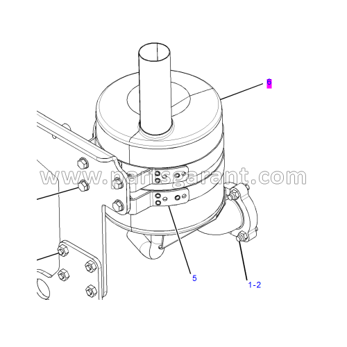 Muffler Caterpillar 434E