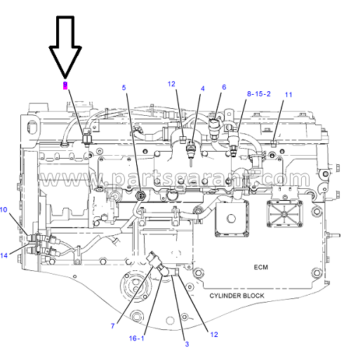 Caterpillar 325D fuel pressure sensor