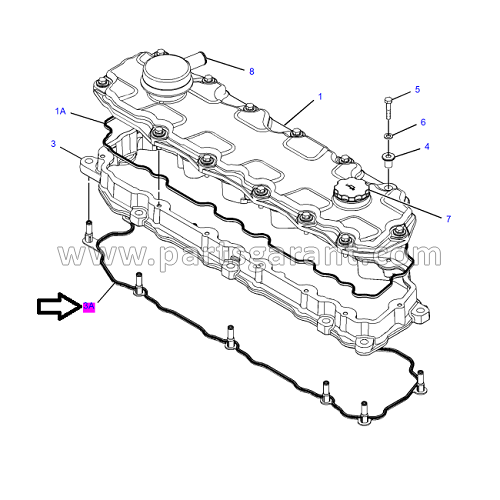 Valve cover gasket 2 Caterpillar 325D