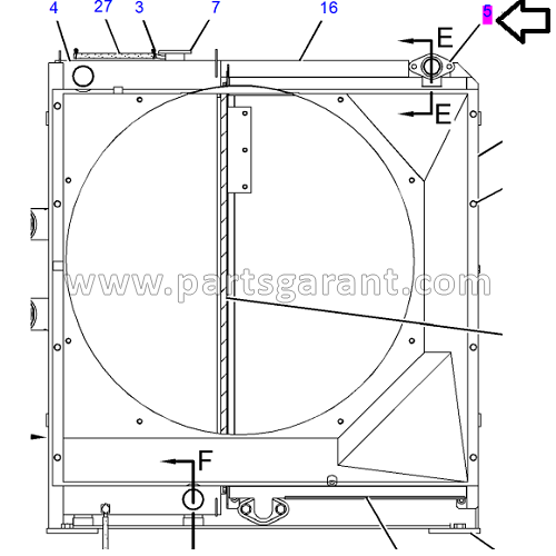 Oil cooler Caterpillar 325D