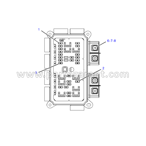 Caterpillar 434E Fuse Panel