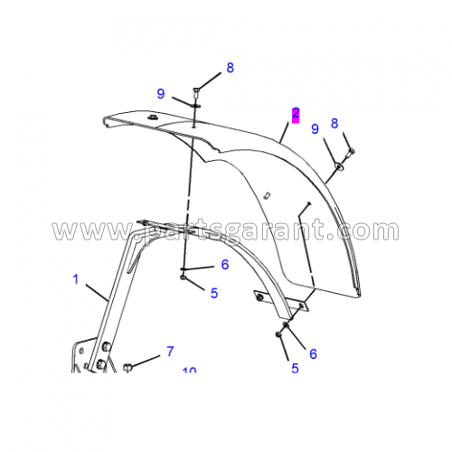 Front left fender Caterpillar 434E