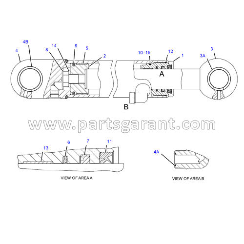 Loader hydraulic cylinder left Caterpillar 434E