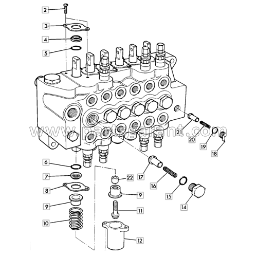 Control valve (Side shift) JCB 3CX