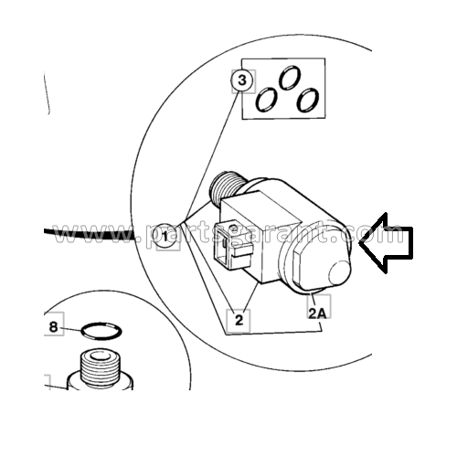 JCB 3CX distributor solenoid valve