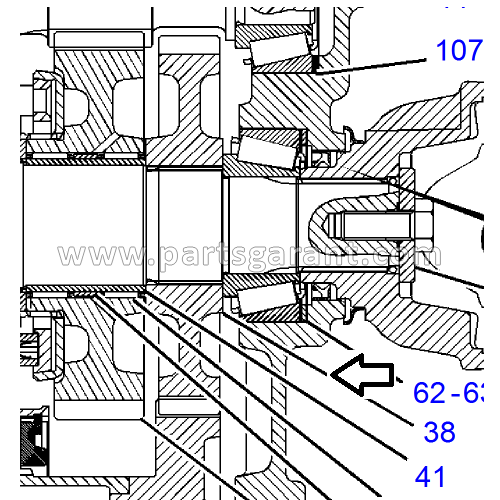 Gear (37 teeth) Caterpillar 432D