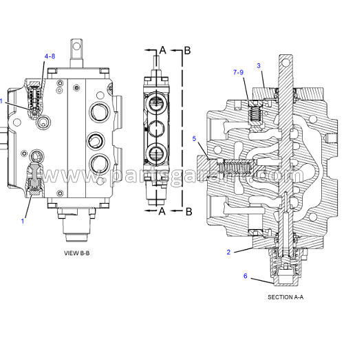 Caterpillar 428 E Telescopic Boom Control Valve