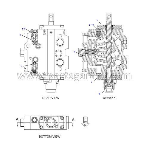 Caterpillar 428 E Boom Control Valve