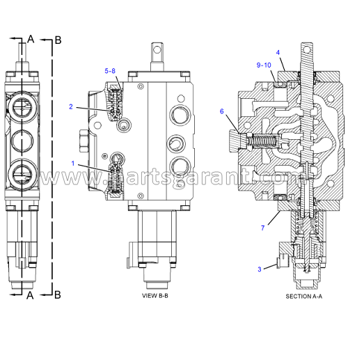 Caterpillar 428 E Boom Tilt Control Valve