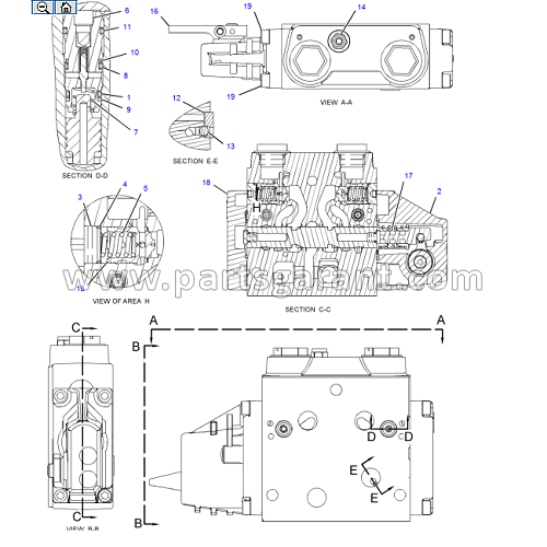 Caterpillar 428 E Stabilizer Control Valve