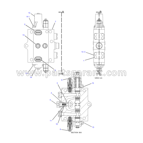 Caterpillar 325D Accessory Control Valve