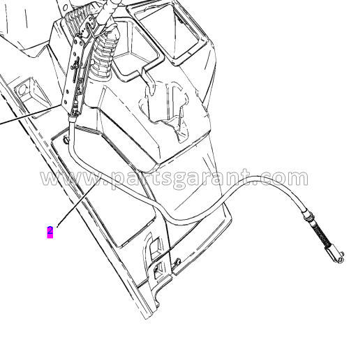 Handbrake cable Caterpillar 428 E