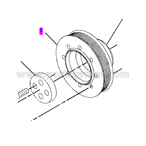 Caterpillar 325D crankshaft pulley