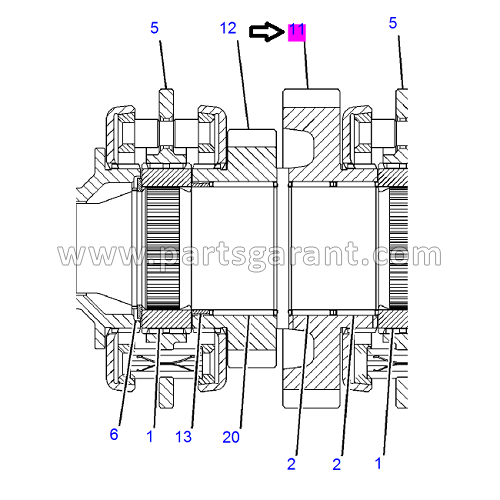 Gear (37 teeth) Caterpillar 428 E