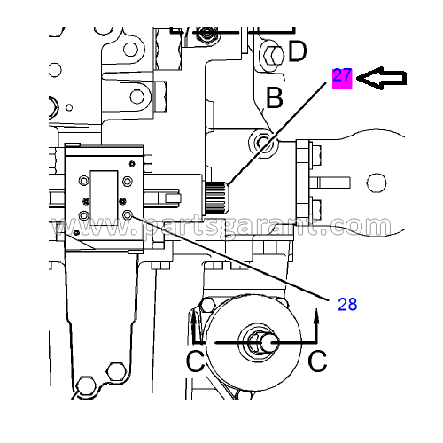 Transmission Solenoid Valve (Forward or Reverse) Caterpillar 428 E