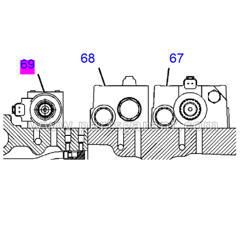 Solenoid valve (clutch) Caterpillar 434E