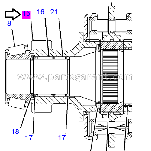 Gear (17 teeth) Caterpillar 434E