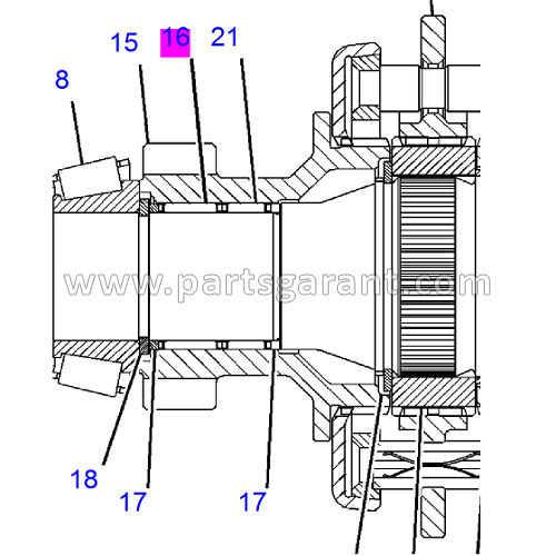 Caterpillar 434E needle bearing