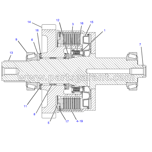 Front drive shaft assembly Caterpillar 434E