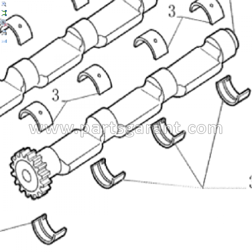 Case 580ST Camshaft