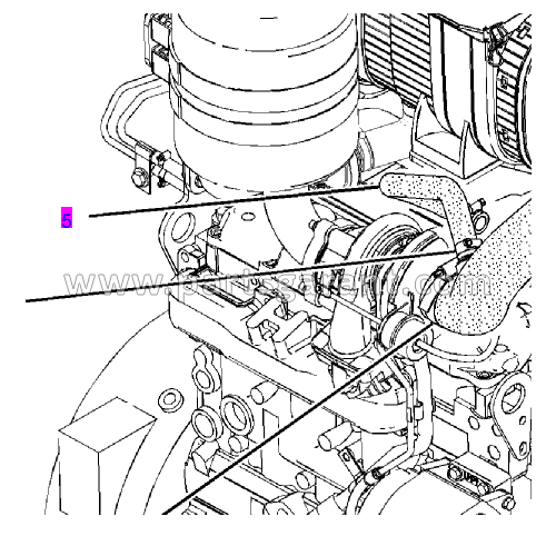 Caterpillar 434E pipe