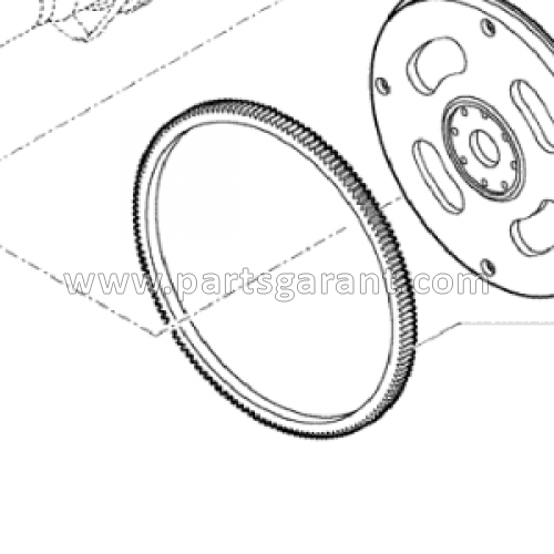 Flywheel crown New Holland LB90B