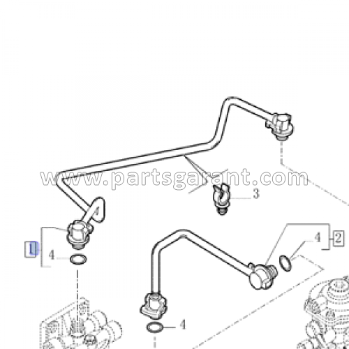 Fuel pipe fuel filter for injection pump New Holland B90B