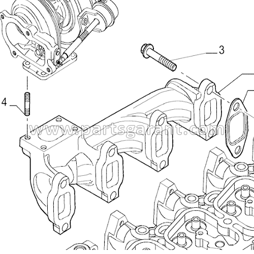 Exhaust manifold New Holland LB110B