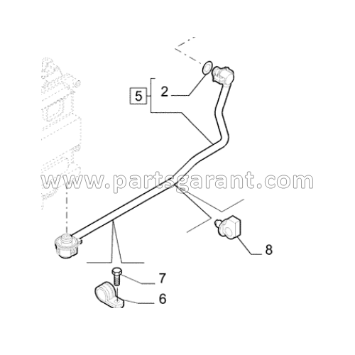 Case 580ST Fuel Pipe