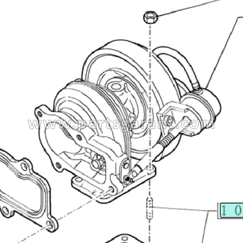 Case 580ST turbocharger