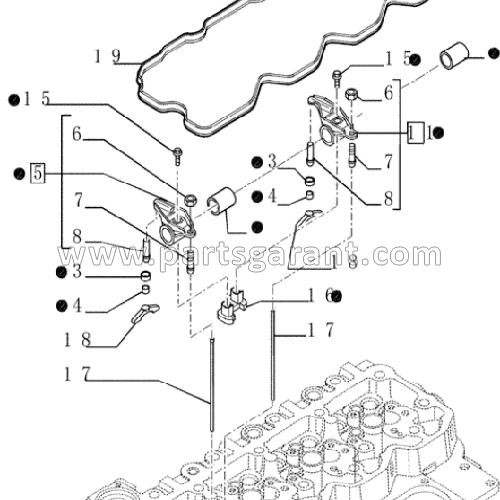 Rocker assembly Case 580ST