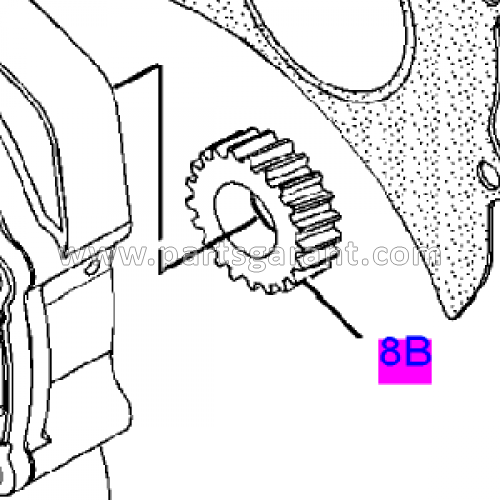 Caterpillar 428 E Water Pump Gear