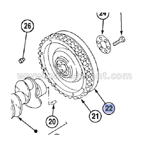 Flywheel assembly Case CX210