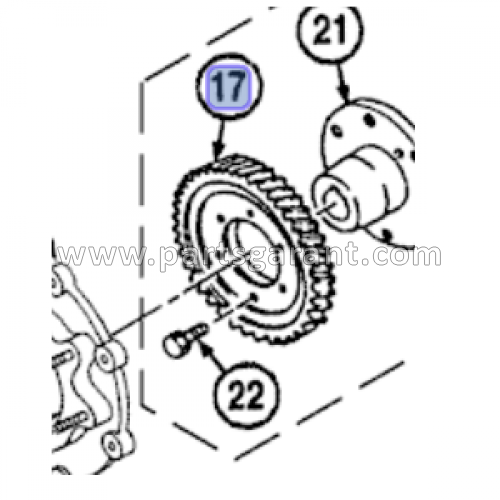 Injection pump drive gear Case CX210