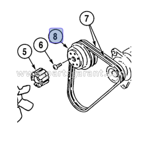 Case CX210 Fan Pulley