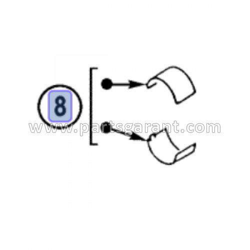 Connecting rod bearings (+0.25) Case CX210