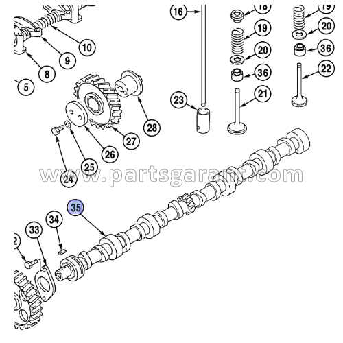 Camshaft (mark 6BG1TABFB) Case CX210