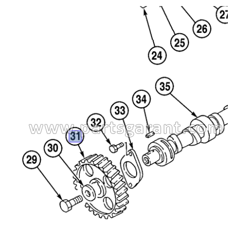 Case CX210 Camshaft Gear