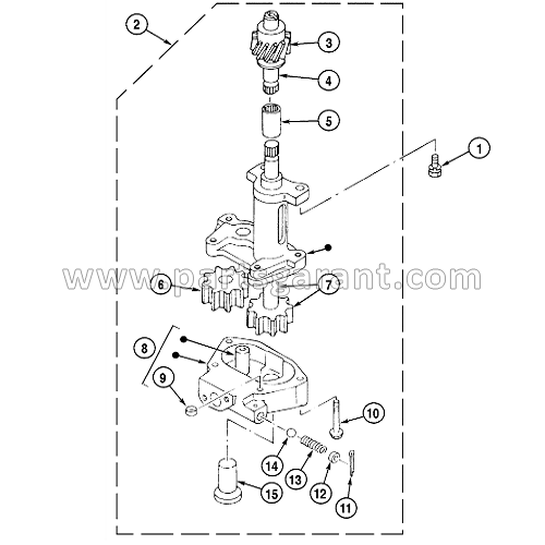 Case CX210 engine oil pump